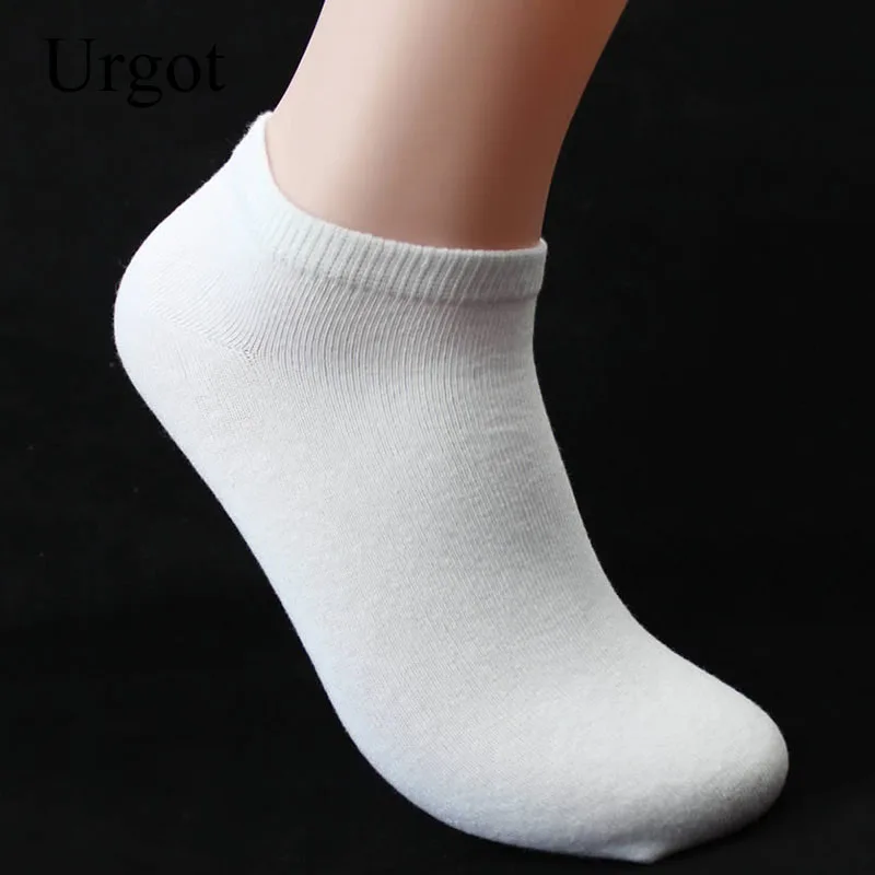 Urgot 10 Pcs=5 Pairs Men\'s Cotton Socks Large Big Plus Size 45,46,49,50 Business Ankle Socks Classic Sox Meias Calcetines Hombre