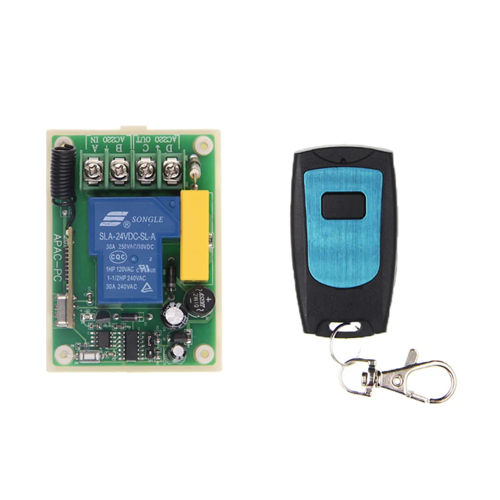 

Smart Switch AC85V-220V High Power 1CH RF Wireless Remote Control Spray Equipment Fan Pump Mechanical Lighting Household Switch