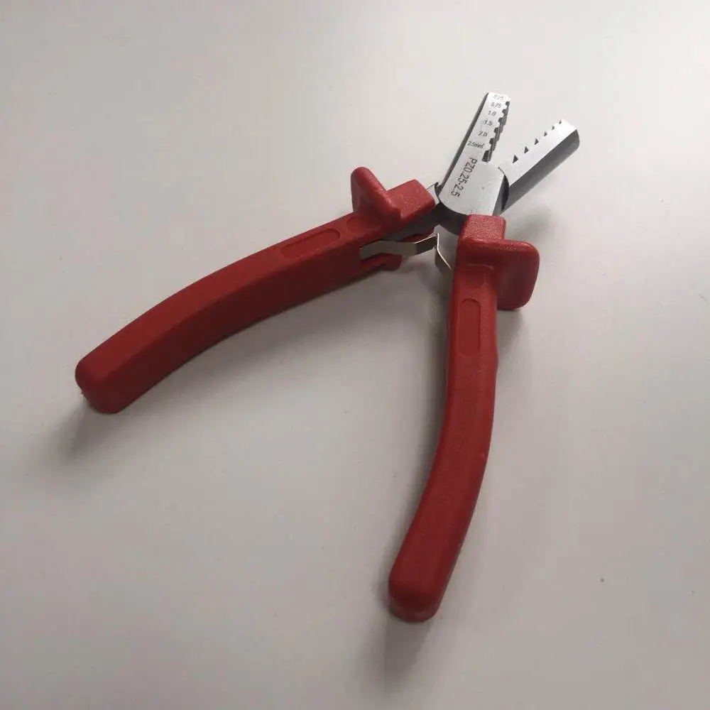 0.25-2.5mm2 มินิเคเบิ้ลปลายแขนขนาดเล็ก Ferrules Crimping Crimper plier