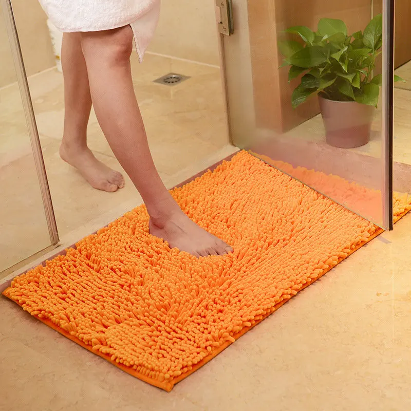 High Quality Bathroom Carpet Anti-slip Bath Rug Outdoor Shower Room Rugs And Mats Chenille Bathroom Floor Mat Toilet Door Mat