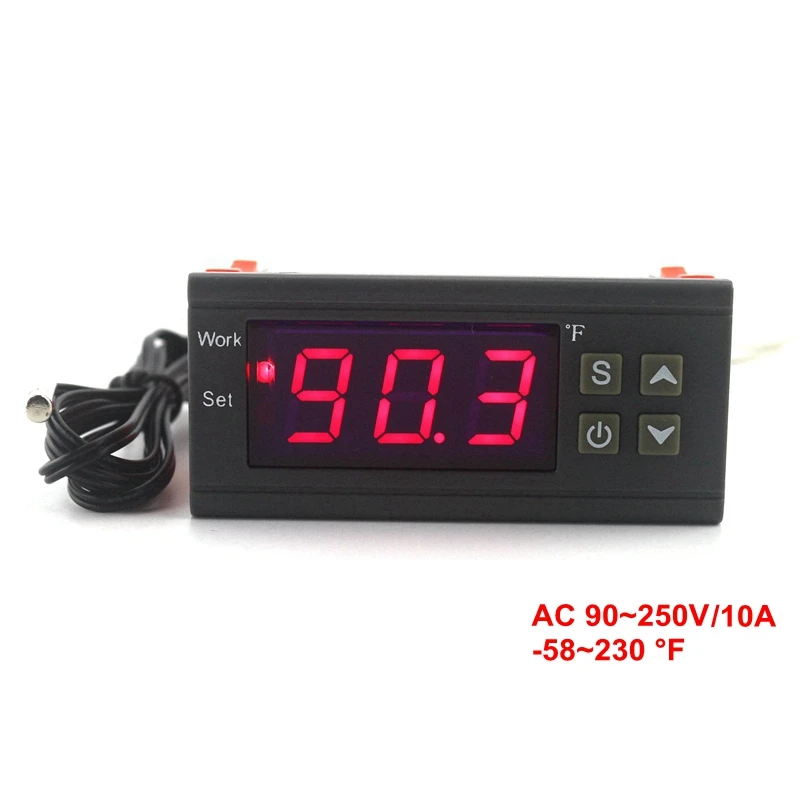 Digital Temperature Controller Regulator 90-250V 10A 30A 220V Thermostat Regulator for Heating Element Heating Cooling Control