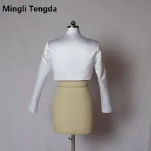 Bridal Satin Jacket with Long Sleeves #3