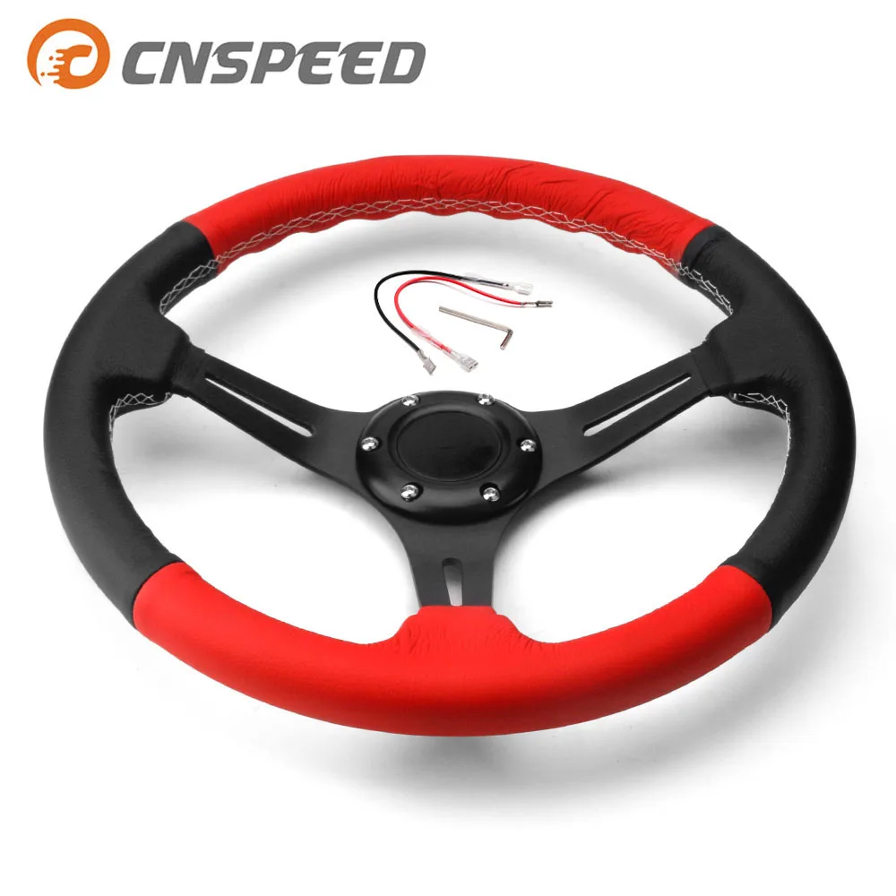 

Car Steering Wheel 14inch 350mm Drifting auto Steering Wheel / Suede Leather Steering wheels YC100958