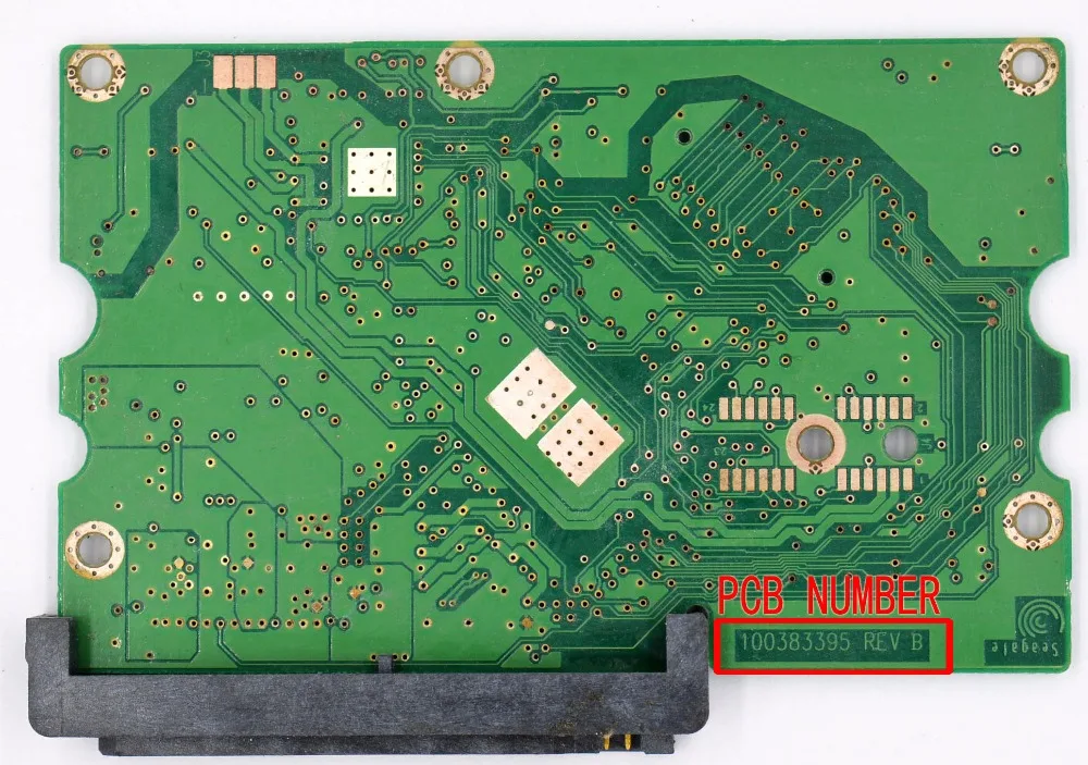 Seagate Desktop Hard Drive Circuit Board Number:  100383395 REV B / 100383395 REV A / 100383409 , 100383413 , 100383396