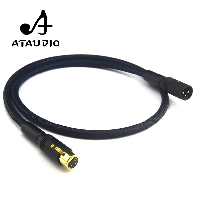 ATAUDIO posrebrzany kabel XLR Hi-end G5 Hifi 2 XLR męski na 2 XLR kabel żeński