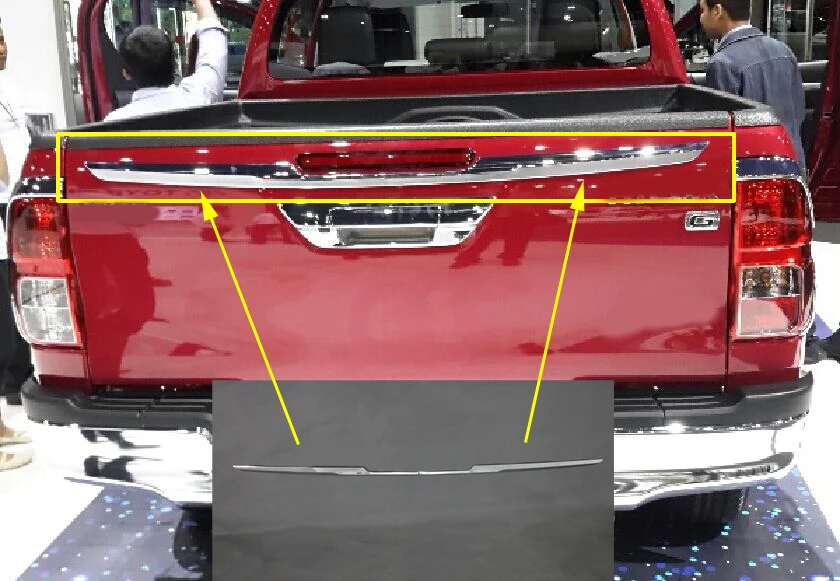 

2016 for toyota hilux revo accessories chrome truck trim for toyota hilux revo 2015 2016-2019 car styling hilux tail gate trim