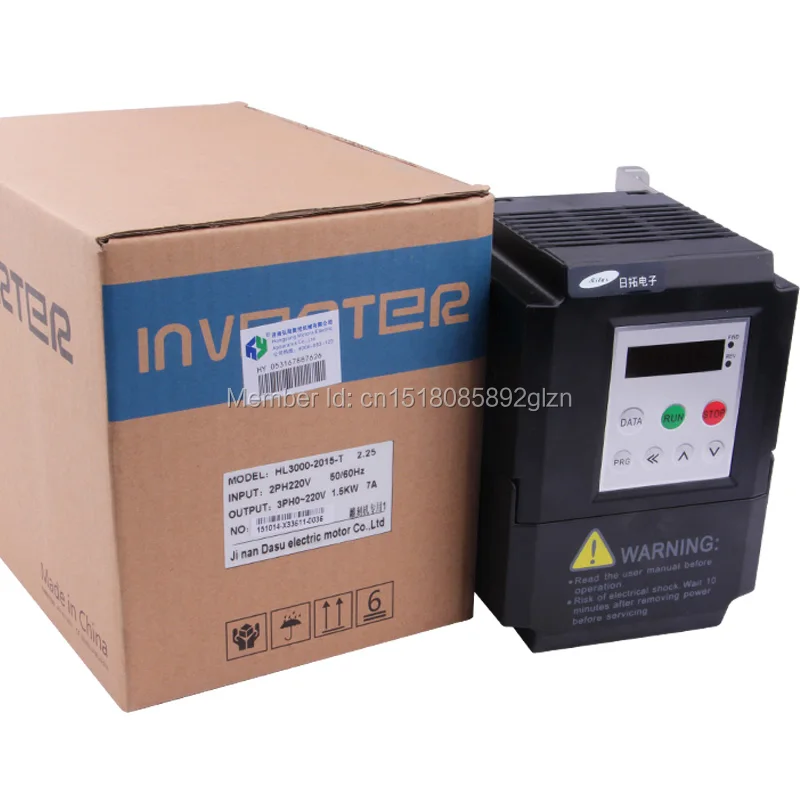 RITUO 1.5KW VFD Inverter di frequenza di 220v 1.5kw VFD Inverter a frequenza variabile