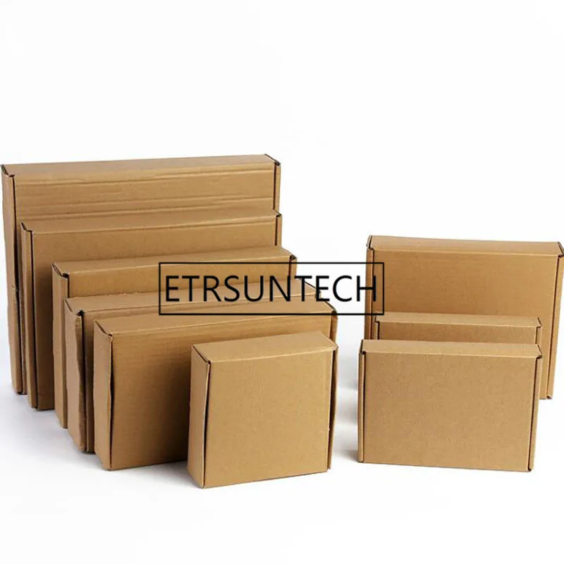 

100pcs/lot 15*15*5cm Brown Packaging Kraft Paper Box For Jewelry Wedding Candy Chocolate Handmade Gift Package Mailing Box