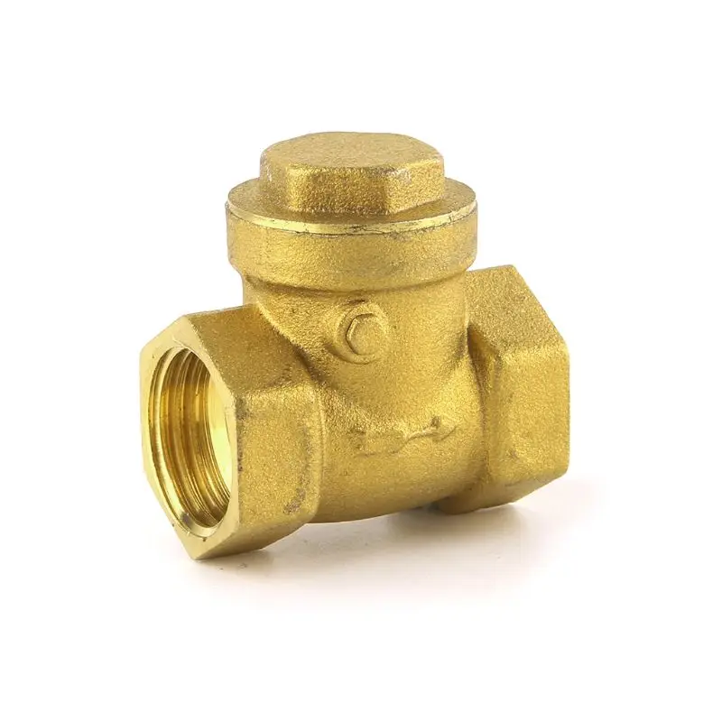 New Golden horizontal check valve Brass non return valve 1/2