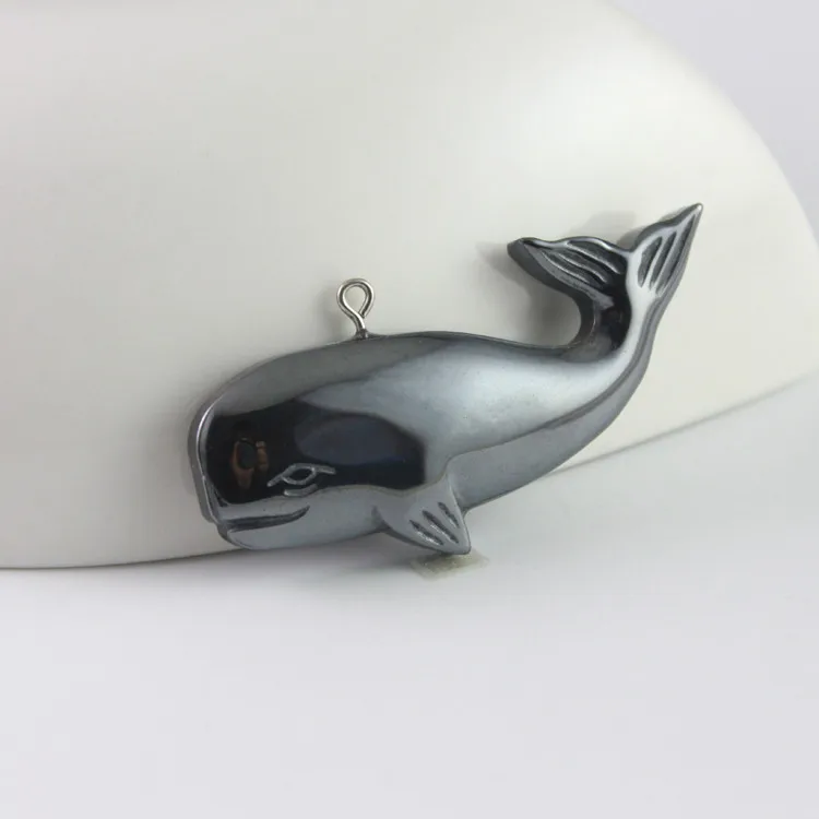 hot sale fashion hematite whale pendant accessories diy accessories  HP1012