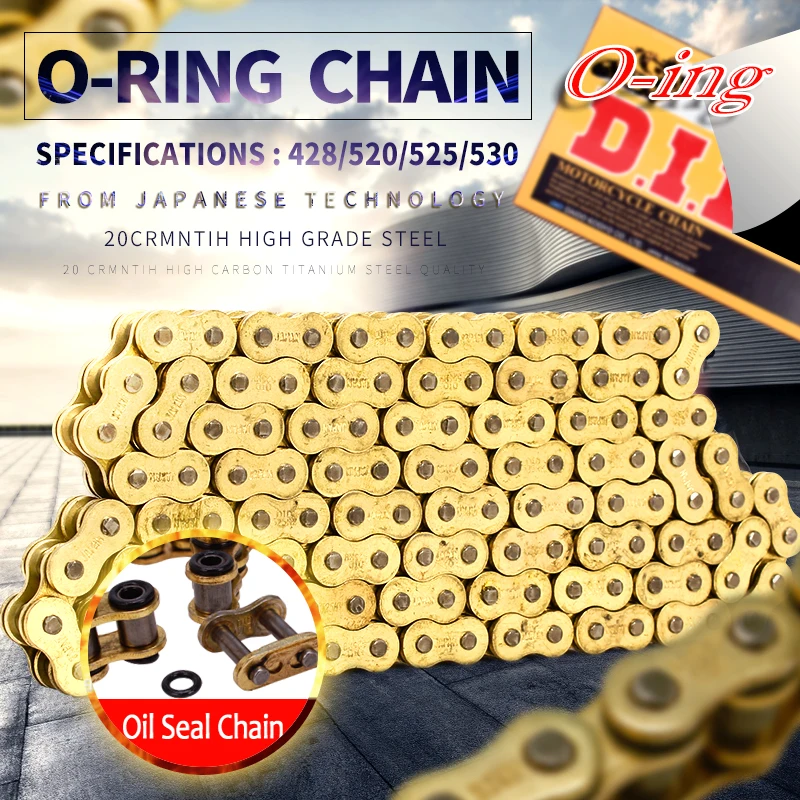 DID 525 O Ring Seal Chain 120 Links for Dirt Bike ATV Quad MX Motocross Enduro Supermoto Motard Racing Off Road Motorcycle