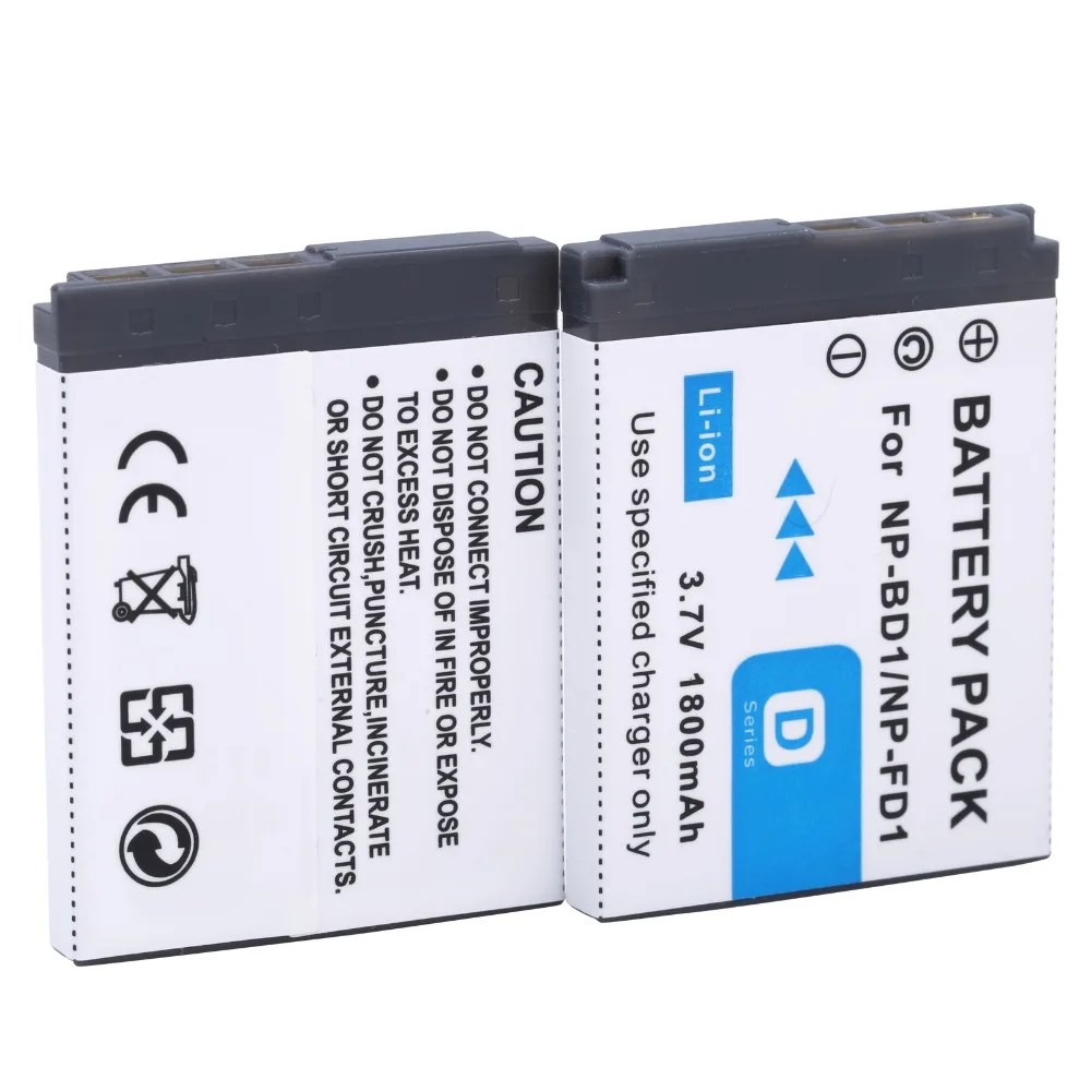 2Pcs NP BD1 NP-BD1 NP-FD1 for Sony Cyber-shot DSC-G3 DSC-T2 DSC-T70 DSC-T75 DSC-T77 DSC-T90 DSC-T200 DSC-T300 DSC-T500 DSC-T700