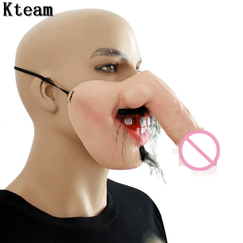 Funny Party Cosplay Dick Penis DD cock phallus wiener sausage peter Mask Villain Joke Prank Latex Masks Halloween Party Prank