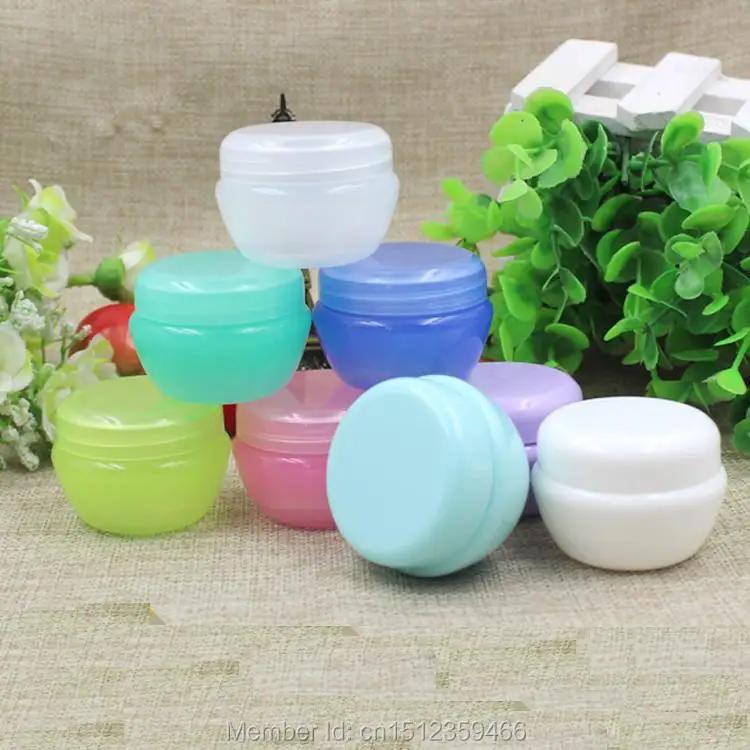 5G 5ML Plastic Cream Jar, Marshroom Shaped Plastic Jar,  White Color Green Color Pink Purple and Blue Color Jar, 100pcs/Lot