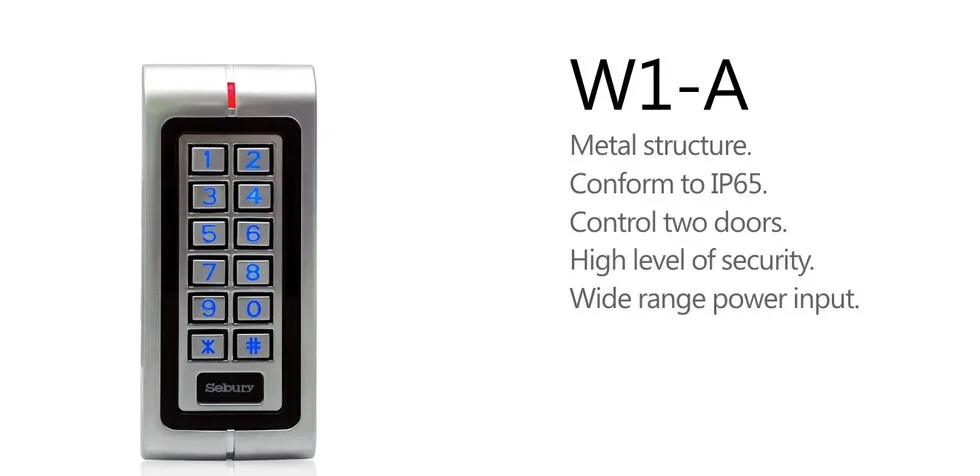 Two-door independent control IP65 matal waterproof keypad & Access control Up to 1200 users