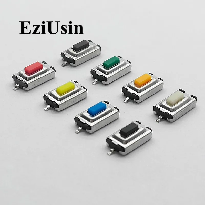 

1000pcs Tact Touch Micro Switch 3X6X2.5MM 3*6*2.5 SMD White Red Black Black orange Green Blue Brown Button Head
