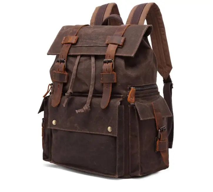 Men's Retro Men's Head Layer Leather Crazy Horse Leather Bag Men's Leather Bag Backpack