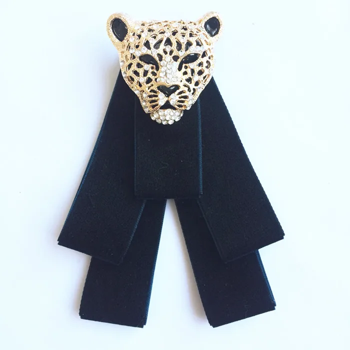 

fashion new free shipping MALE female men's woman wedding tie collar collar leopard head Korean high-grade velvet