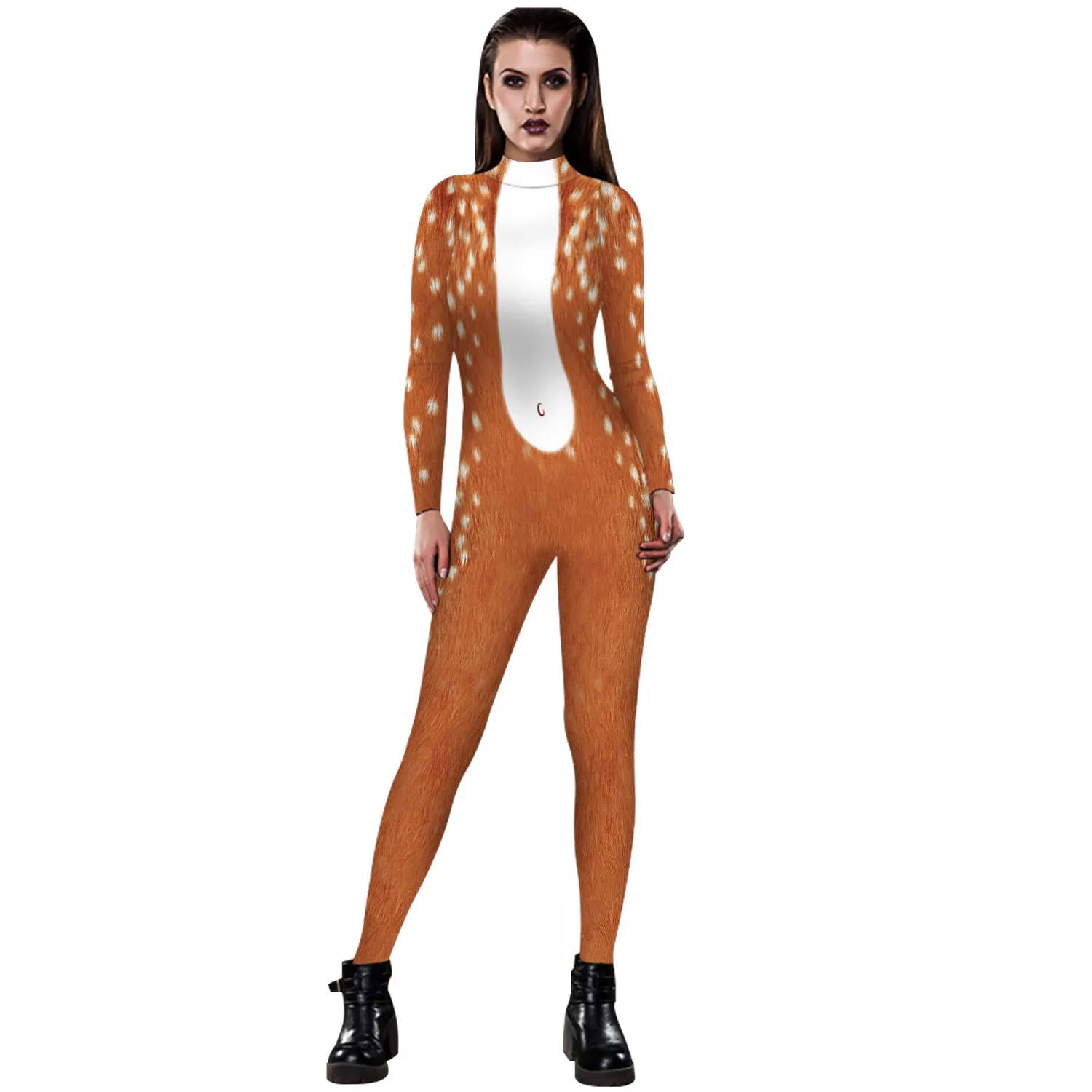 Moda VIP kostiumy na Halloween Leopard 3D drukowanie zwierząt Zentai wąż body kombinezony