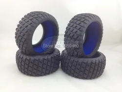 4pcs 1/10 1/8 Short Course Tire With Blue Racing Insert SC Tire