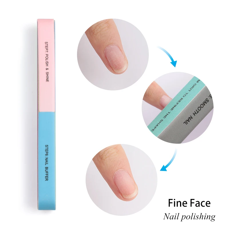 2 Pcs/set Nail Spong Files Professional File 7 Sides Sanding Buffer Block Nail Buffer For Nail Polishing Manicure Tool