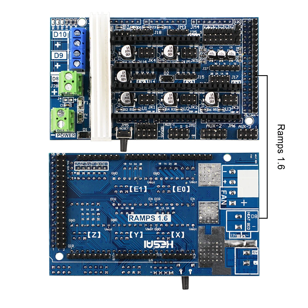 1Pc RAMPS 1.4 1.5 1.6 Control Board Panel Part Motherboard Shield Red Black Controls For 3D Printer