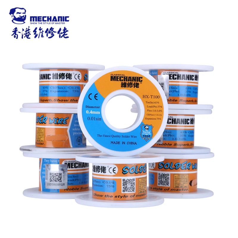 MECHANIC Rosin Core Solder Wire Flux 1.0-3.0% Tin Wire 0.2/0.3/0.4/0.5/0.6/0.8mm 55g Soldering Wire BGA Welding Tools