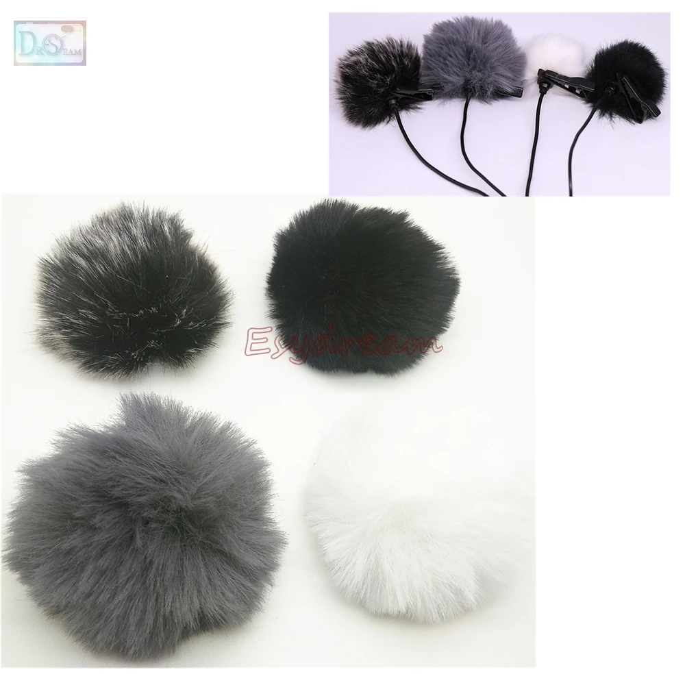 4PCS 1cm 10mm Outdoor Furry Cover Windscreen Windshield for SONY UWP-D11 Saramonic UwMic9 Wireless Deadcat Wind shield MIC