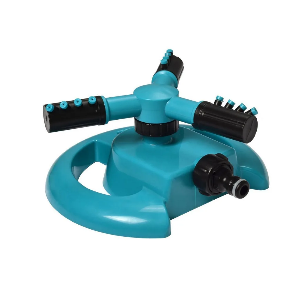 

Garden Sprinklers Automatic watering Grass Lawn 360 Degree Circle Rotating Water Sprinkler 3 Nozzles Three Arm Garden Pipe Hose