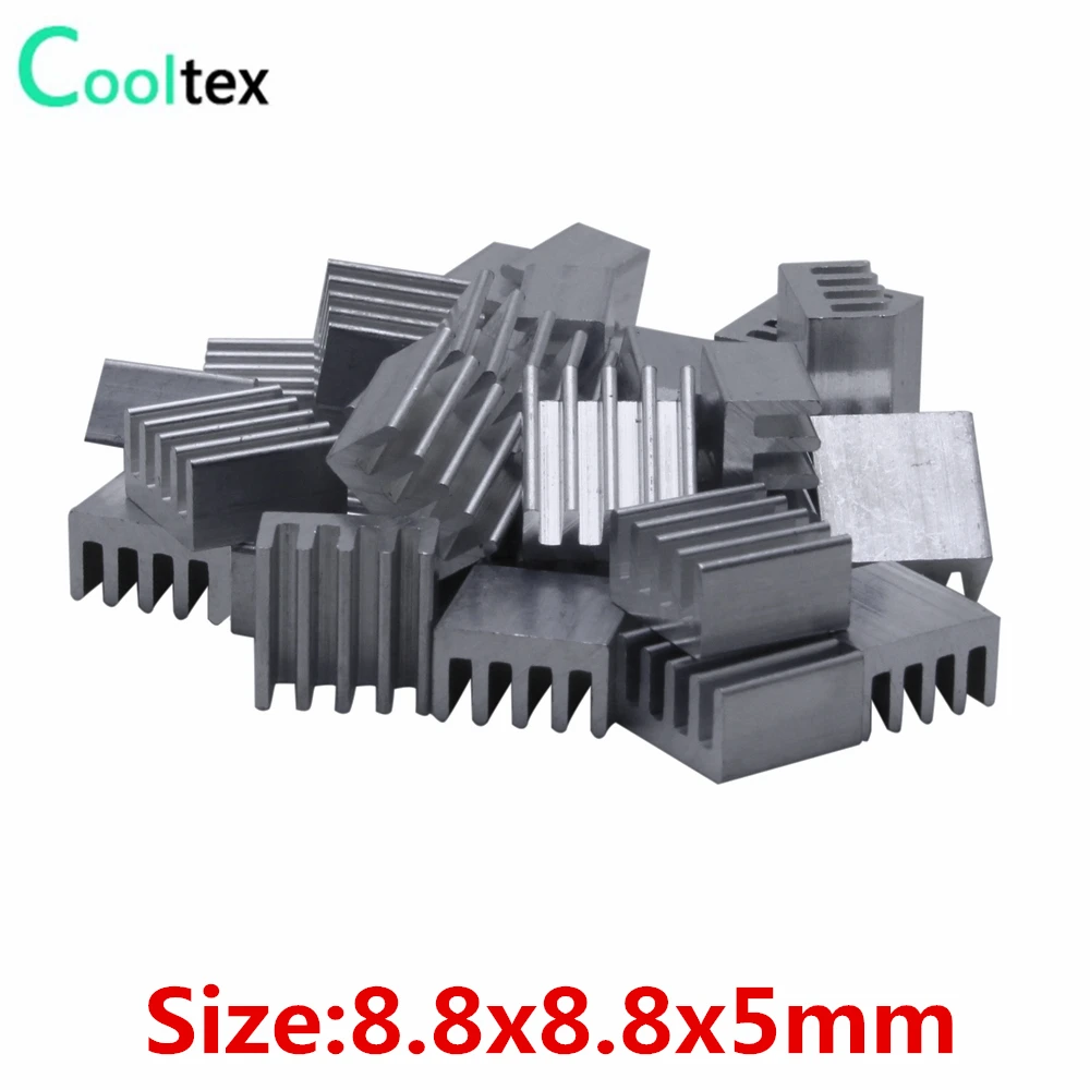 1000pcs  8.8x8.8x5mm Aluminum HeatSink radiator Heat Sink  for Electronics Chip RAM IC cooler cooling