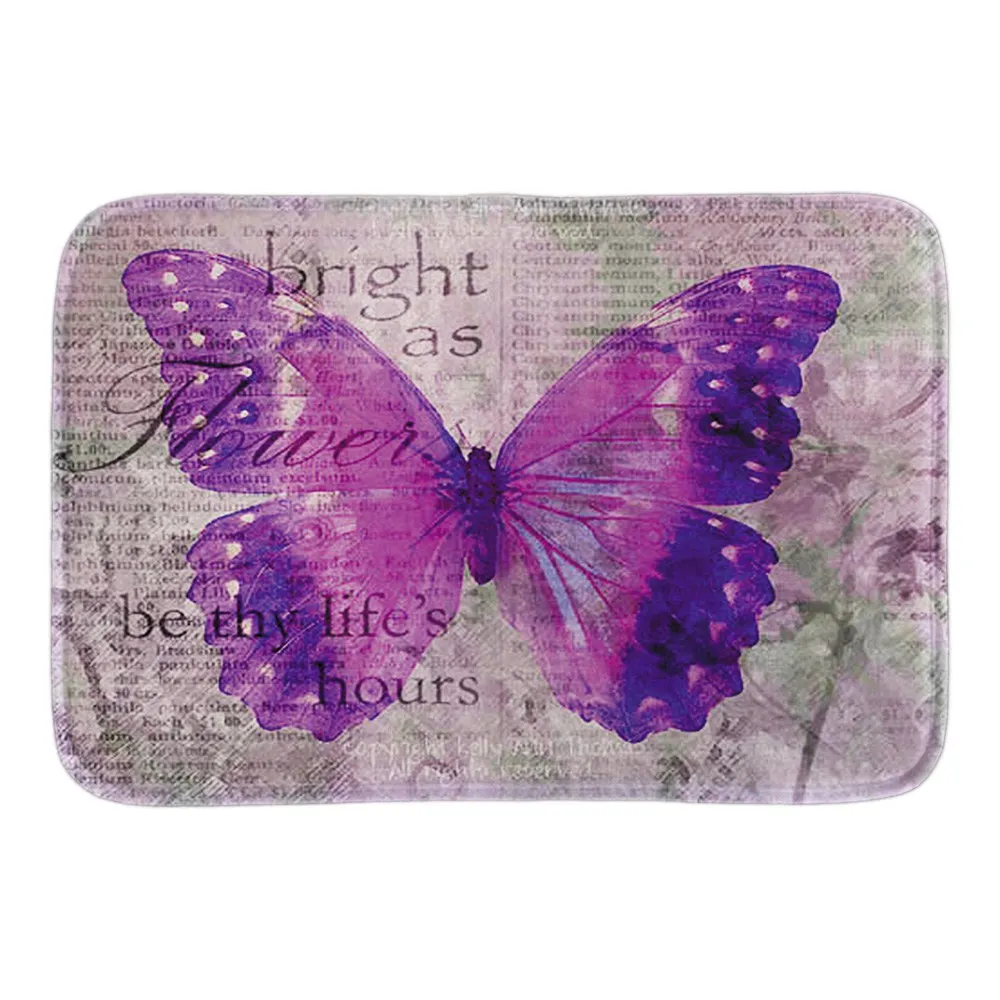 Art Blue Pearls Supreme Butterfly Doormat Indoor Outdoor Door Mats For Living Room Bedroom Soft Short Plush Fabric Floor Mats