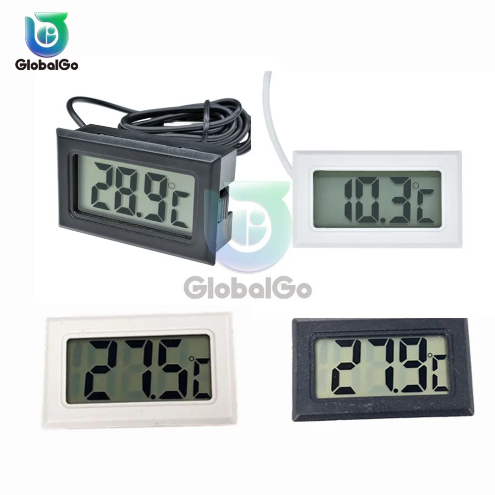 Mini Digital LCD Thermometer Sensor Temperature Meter Thermometer Thermograph Fridge Freezer For Aquarium Refrigerator DIY Kit