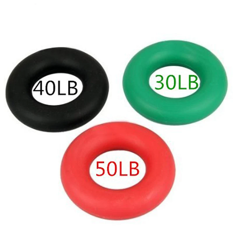 Rubber ring for hand and forearm strength, 3 colors,, 40,50lb, 8cm