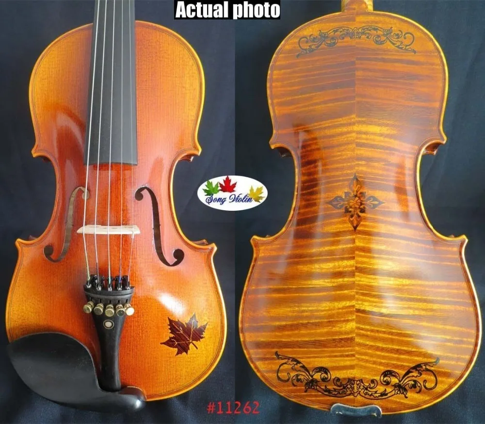 Strad style SONG Brand 5 strings violin 4/4,inlaid back/top ,huge sound #11262