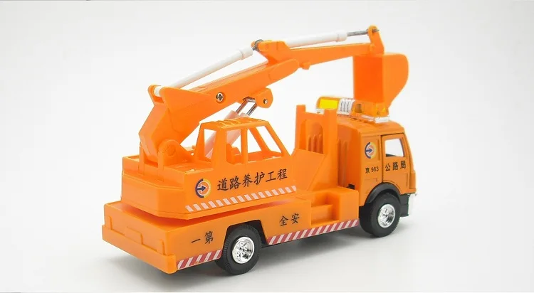 掘削機子供男の子面白い金属教育都市建設プルバックトラック電気メンテナンストラック高速道路