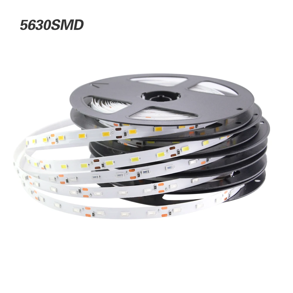 AmmToo-tira de luces Led Flexible, cinta luminosa de 5M, 10M, 15M, 20M, 25M, 30M, 60LEDs/M, SMD 5050, 3014, 3528, 5630, DC 12V