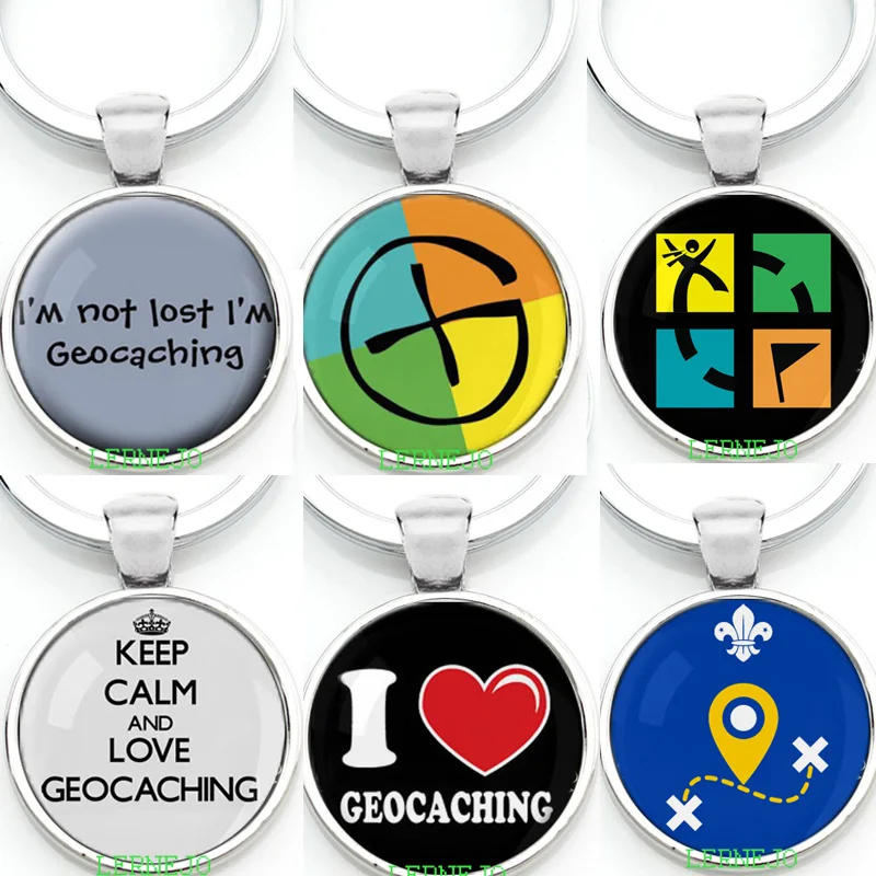 Geocaching activity badge  Geocaching logo travel  tag   keychain Geocaching gratuite  keep Calm   for  tshirt geocaching