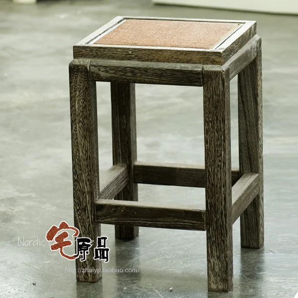 Paulownia wood burning dual Stool Stool rattan face makeup stool stool antique chair Jiangsu, Zhejiang and package delivery rest