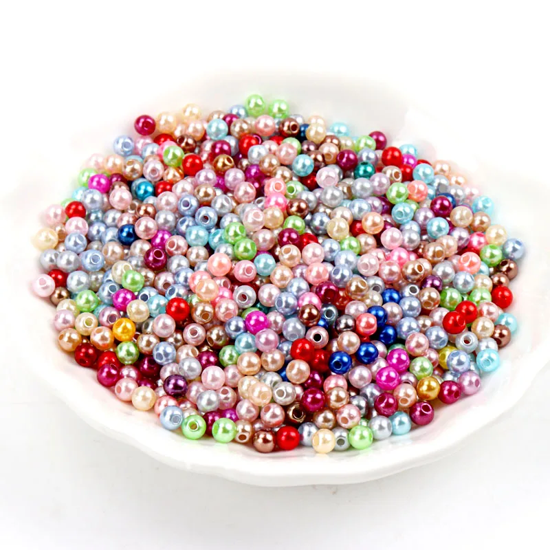 33 colors 20-1000pcs 3/4/6/8/10/12mm Round Imitation ABS Pearl Beads For Craft Scrapbook Decoration DIY Sewing Craft Supplies