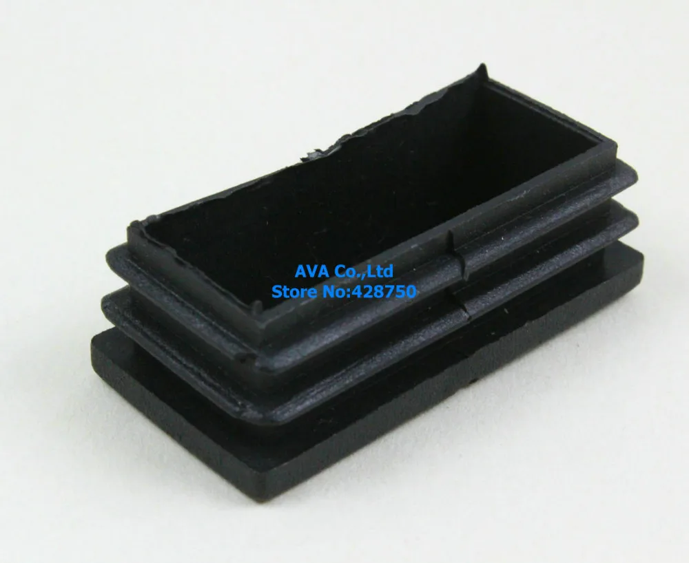 20 Pieces 25x50mm Rectangle Plastic Insert Cap Tube End Cap