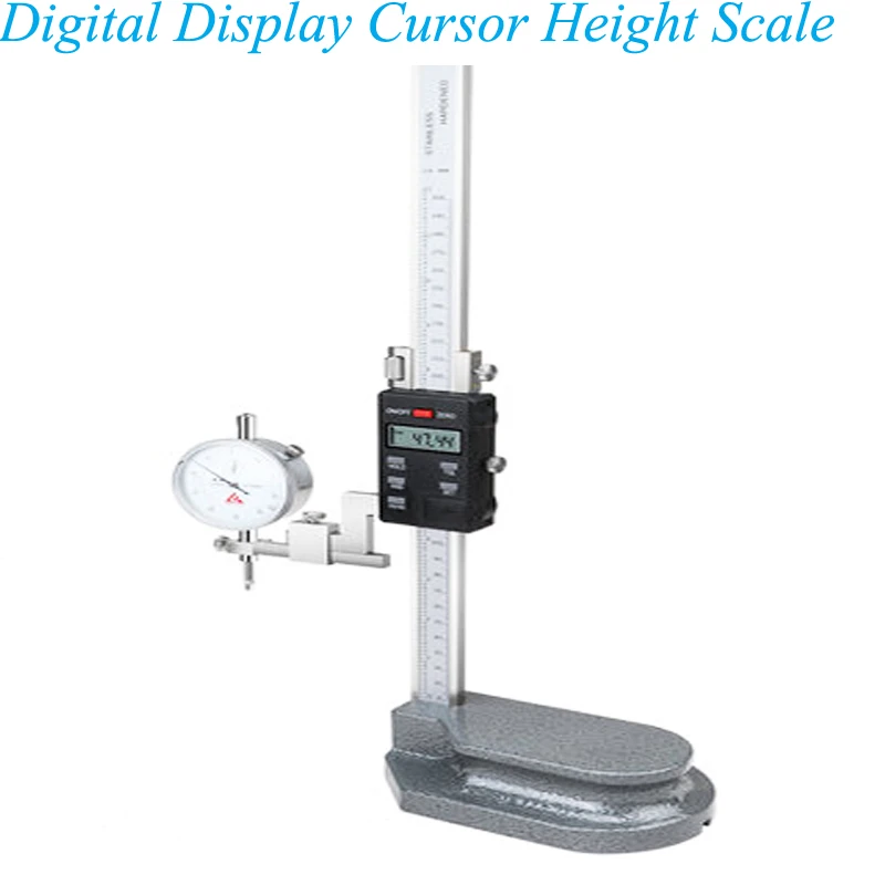 

Измеритель высоты курсора из нержавеющей стали с цифровым дисплеем, 0-300 мм, маркировочная линейка для линии, маркировочная головка для высоты 0-500