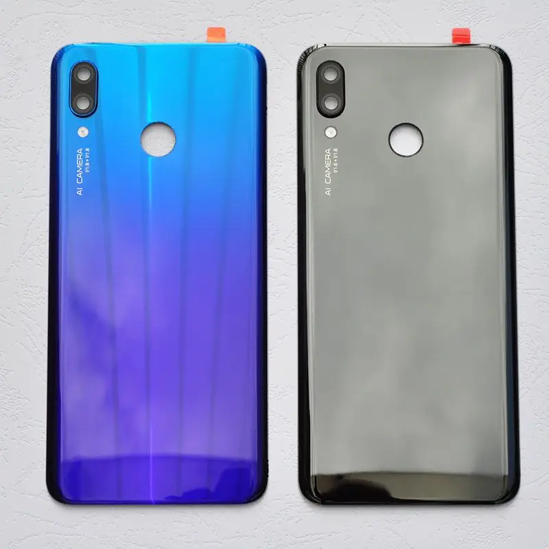 

Новый 3D стеклянный Оригинальный чехол для батареи для Huawei Nova 3 задний корпус задняя крышка с объективом камеры + логотип