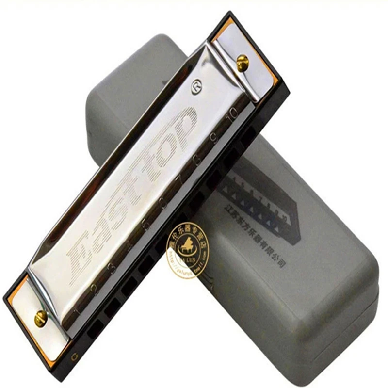 Easttop Harmonica Key of C 10 Hole Blues Harp Gaita De Boca Diatonica woodwind Musical Instruments Diatone Mouth Ogan Harmonika