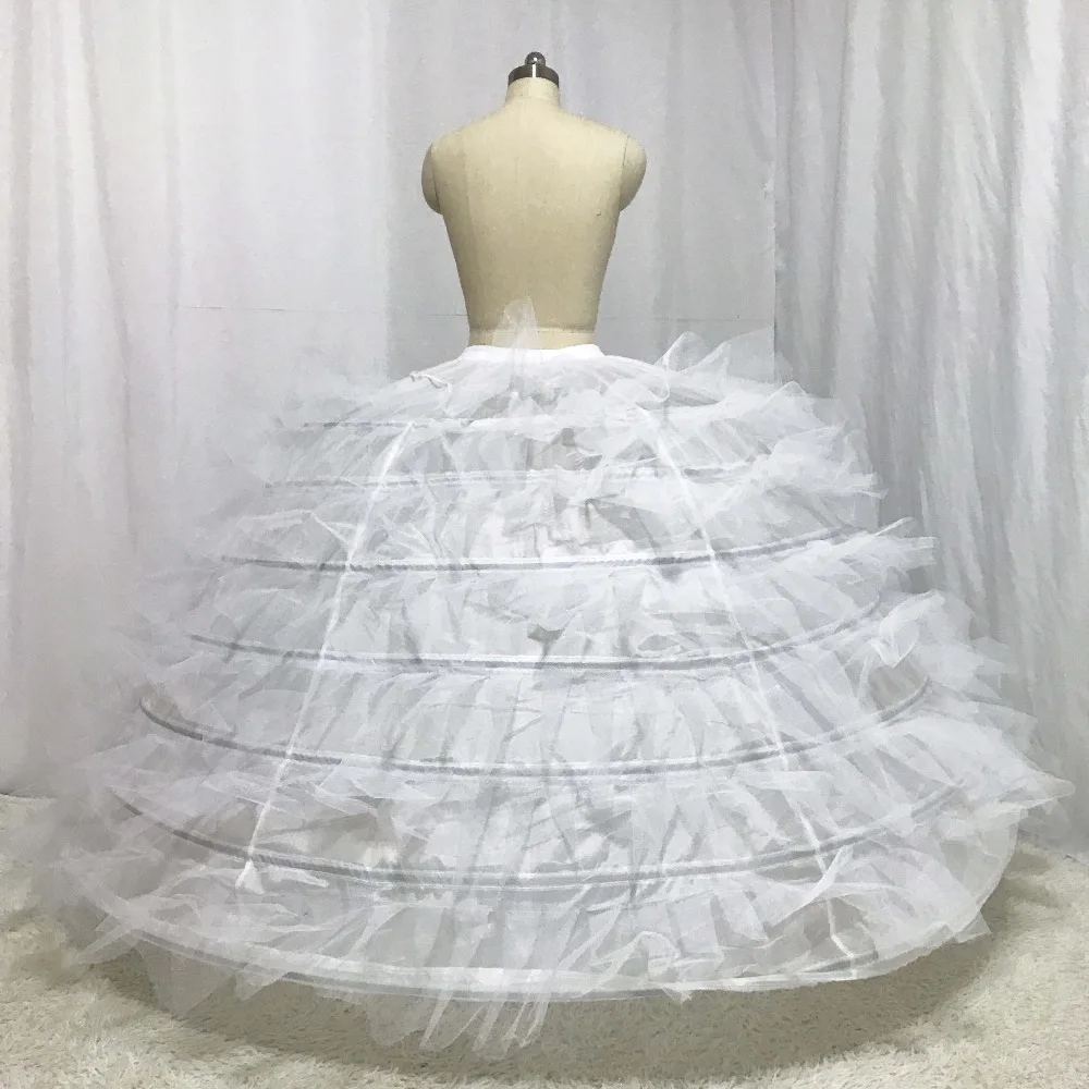 YSF Designer Wedding Petticoat Seven Layer with Hard Tulle for Puffy Wedding Gown