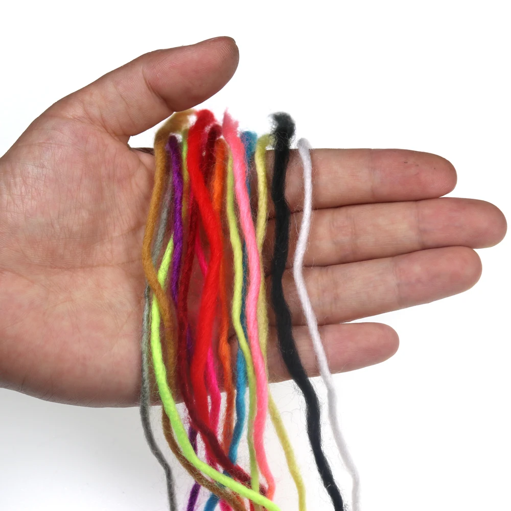 Bimoo 2m/Card 3mm Fly Tying Yarn Egg Fly Tying Material  Yellow Red Fluo Green