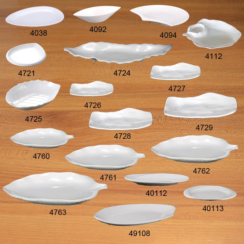 

Melamine Dinnerware Dinner Plate Leaf Shaped Plate Western Restaurant Sashimi Dish A5 Melamine Dishes Melamine Tableware