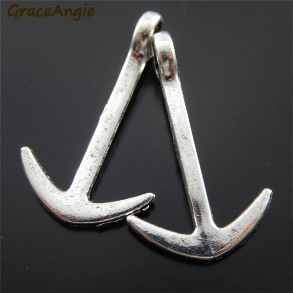 Wholesale 10pcs Best Selling Exquisite Anchor Charms Silver Color Metal Jewelry Making Accessory Necklace Bracelet Pendant