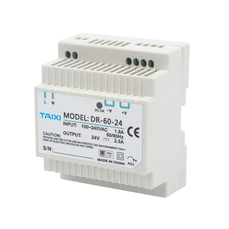 DIN Rail Type Mounting Switching Power Supply Source Transformer AC110V/220V/230V to DC5V/12V/24V/36V SMPS Distribution Box Use