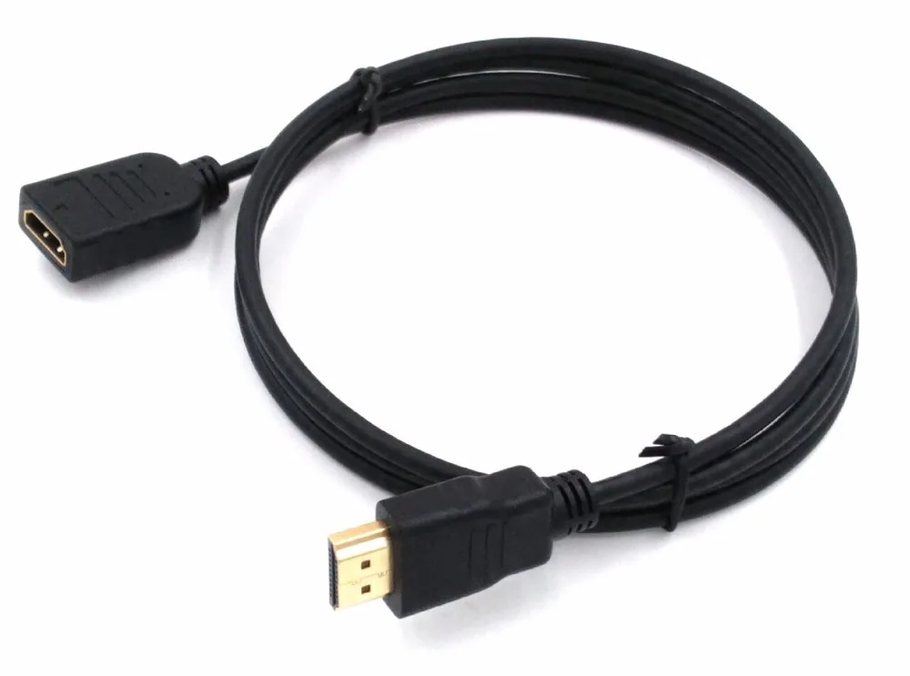 Cable de extensión compatible con HDMI macho a hembra 30CM/50CM/1M/2M/3M 3D 1,4 v Cable extendido para HD TV LCD portátil PS3 proyector