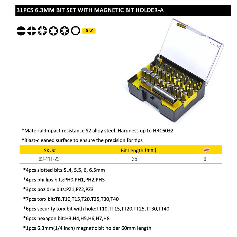 Stanley 31pcs 1/4